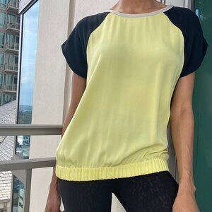 Diane Von Furstenberg Color Block Silk Top | L